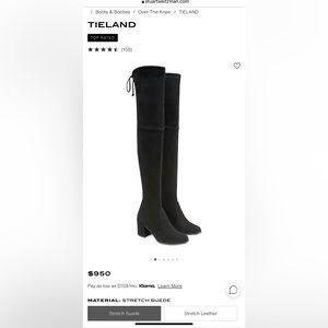 Stuart Weitzman Tieland - Black Stretch Suede